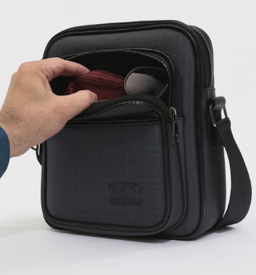 VRK003- Men's Steel Case Crossbody Bag - Image 4