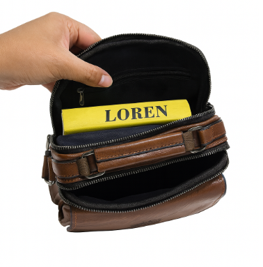 VRK004-VERNIKA Genuine Leather Sling Bag for Men - Image 3