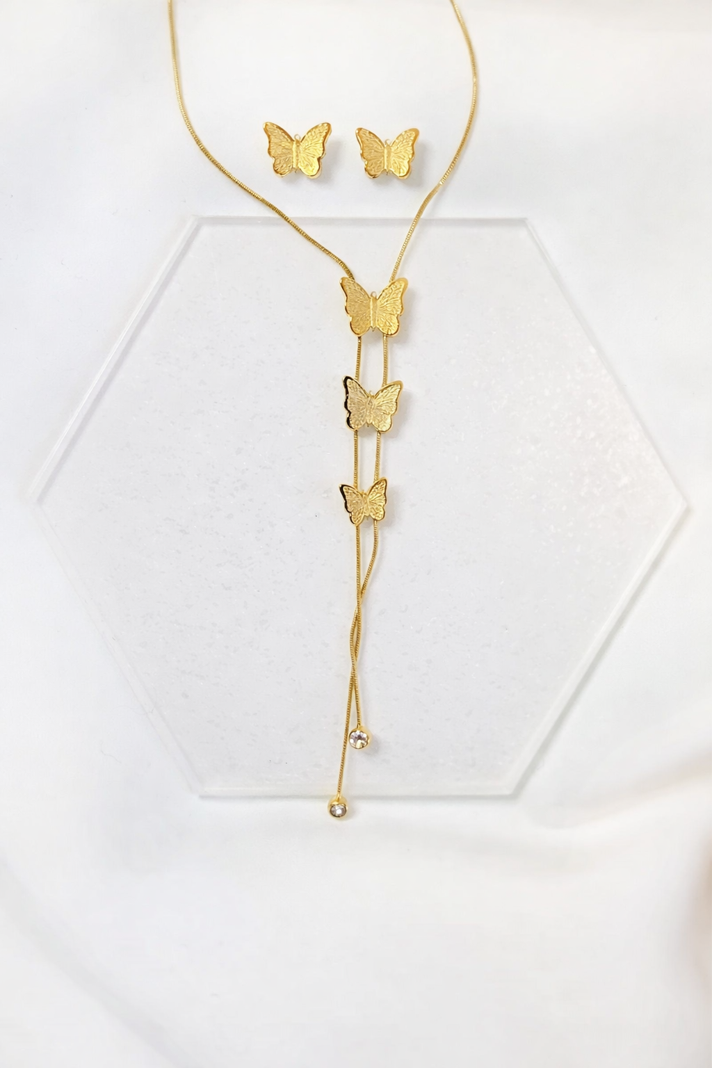 XP005-10K Gold Plated Necklace & Earrings - Image 5