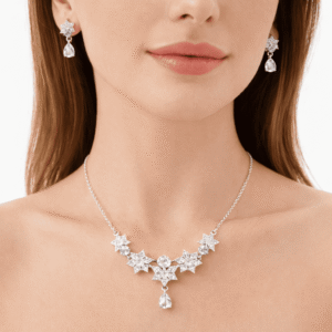 XP010-Elegant Crystal Star Necklace & Earring Set