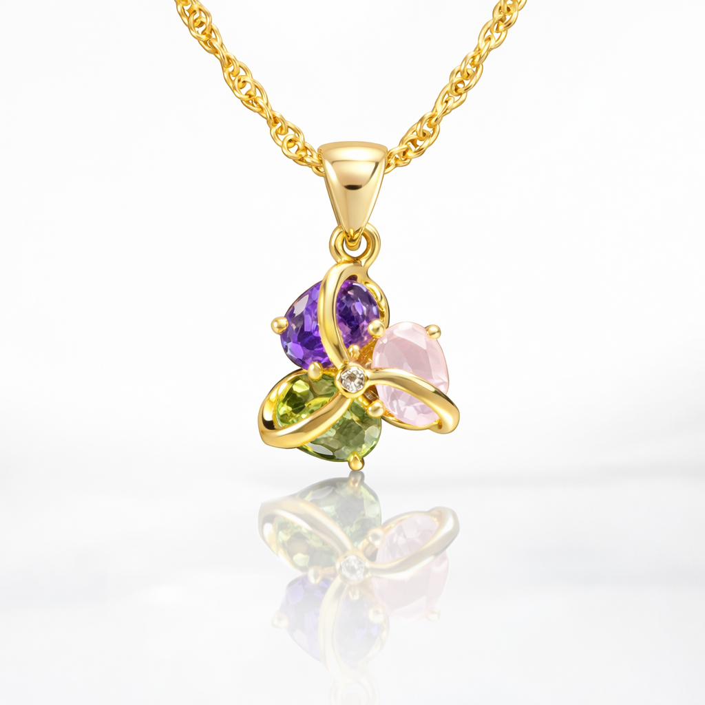 XP005-10K Gold Plated Necklace & Earrings - Image 6