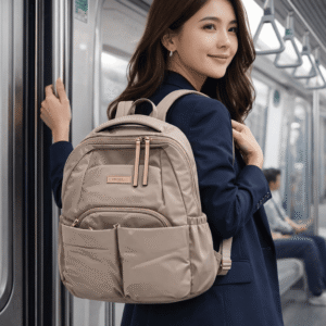 CB070-CHRISBELLA Women’s Lightweight Multi-Pocket Backpack