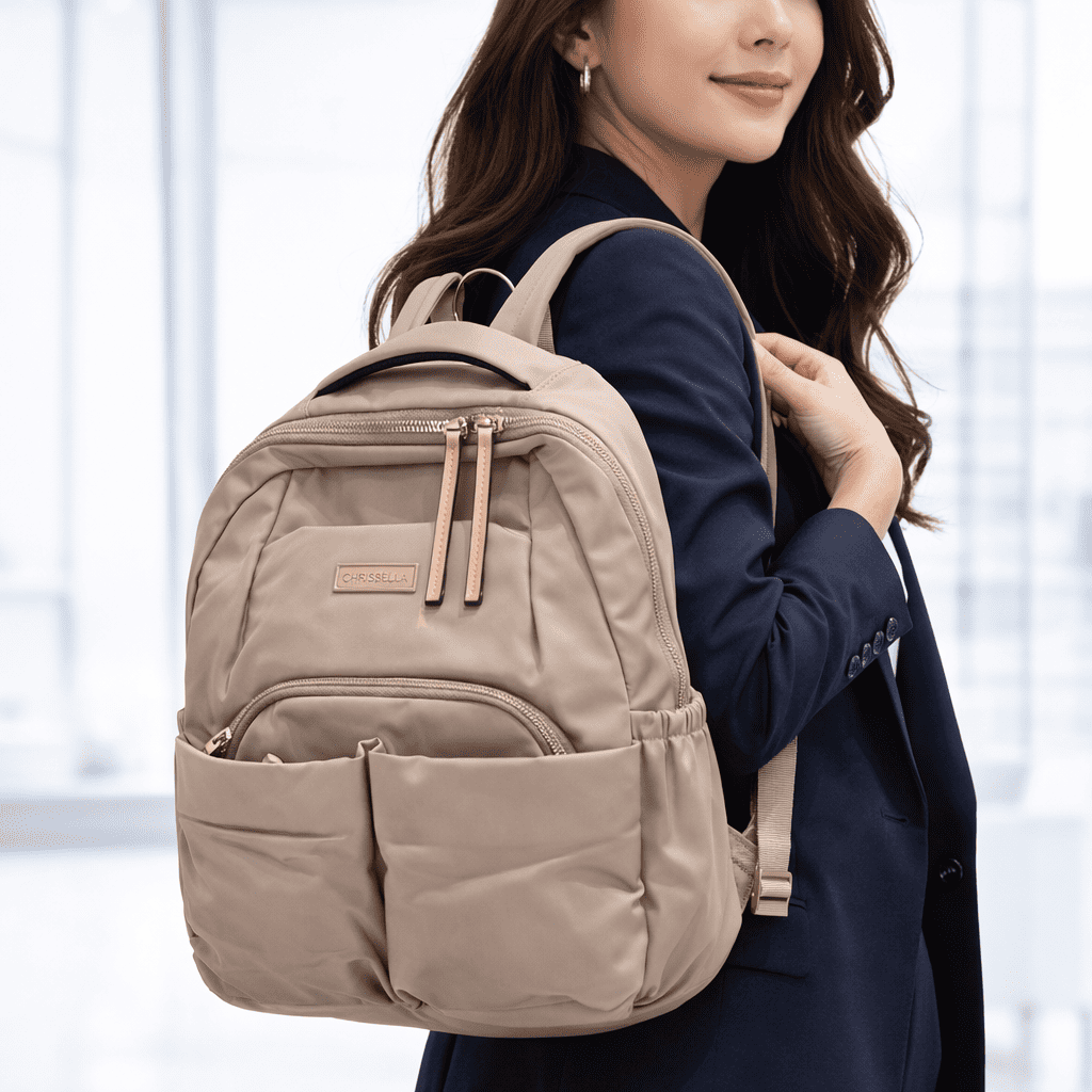 CB070-CHRISBELLA Women’s Lightweight Multi-Pocket Backpack - Image 2