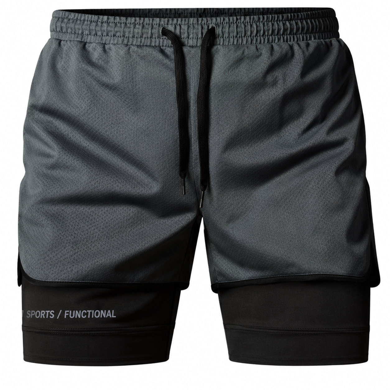 Men's Sports Shorts with Compression Liner – Breathable Gym & Running Shorts (MU004) - Image 8