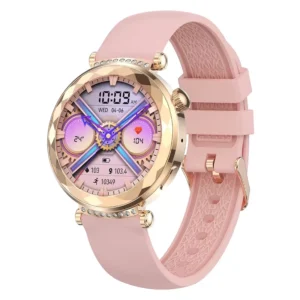 Girl Blue Tooth Call Smart Watches 1.19" AMOLED Screen Women Heart Rate Sports Fitness Lady Waterproof Music Smartwatch NFC